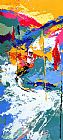 Leroy Neiman Downhill painting